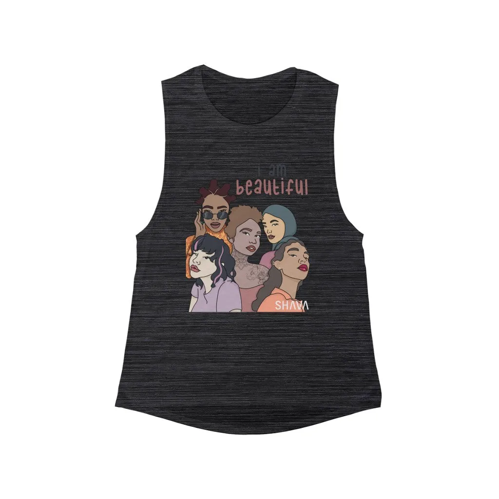 Affirmation Feminist Pro Choice Tank Top Women’s Size – I Am Beautiful