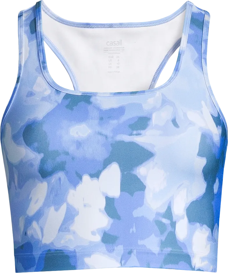 Casall Women&#x27;s Blossom Square Neck Sports Top Blossom Blue | Buy Casall Women&#x27;s Blossom Square Neck Sports Top Blossom Blue here | Outnorth