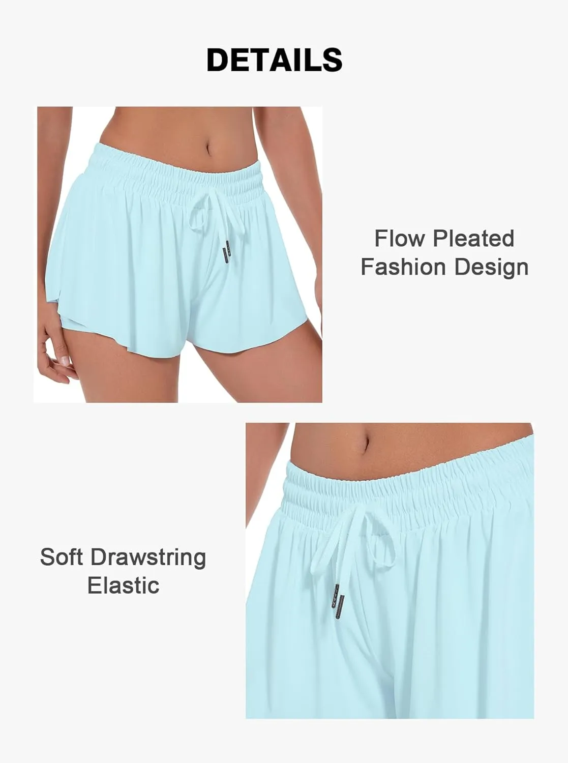 Flowy Athletic Shorts for Women Girls Butterfly Shorts Running Tennis Skort Preppy Shorts Cute Summer Clothes