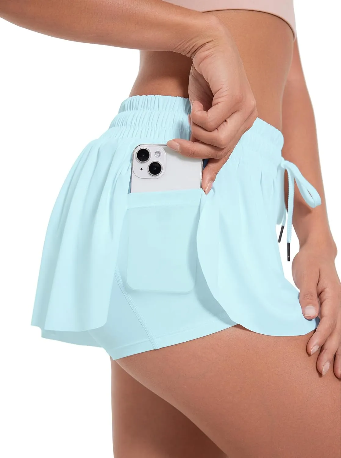 Flowy Athletic Shorts for Women Girls Butterfly Shorts Running Tennis Skort Preppy Shorts Cute Summer Clothes