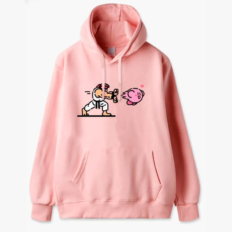 Hoodie Kirby Hadouken Arcade Gamer Aesthetic