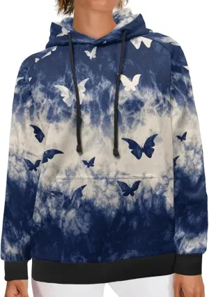 Hoodies for Women Long Sleeve Hooded Sweatshirt Drawstring Pullover Sweaters Plus Size Track Jackets With Pockets