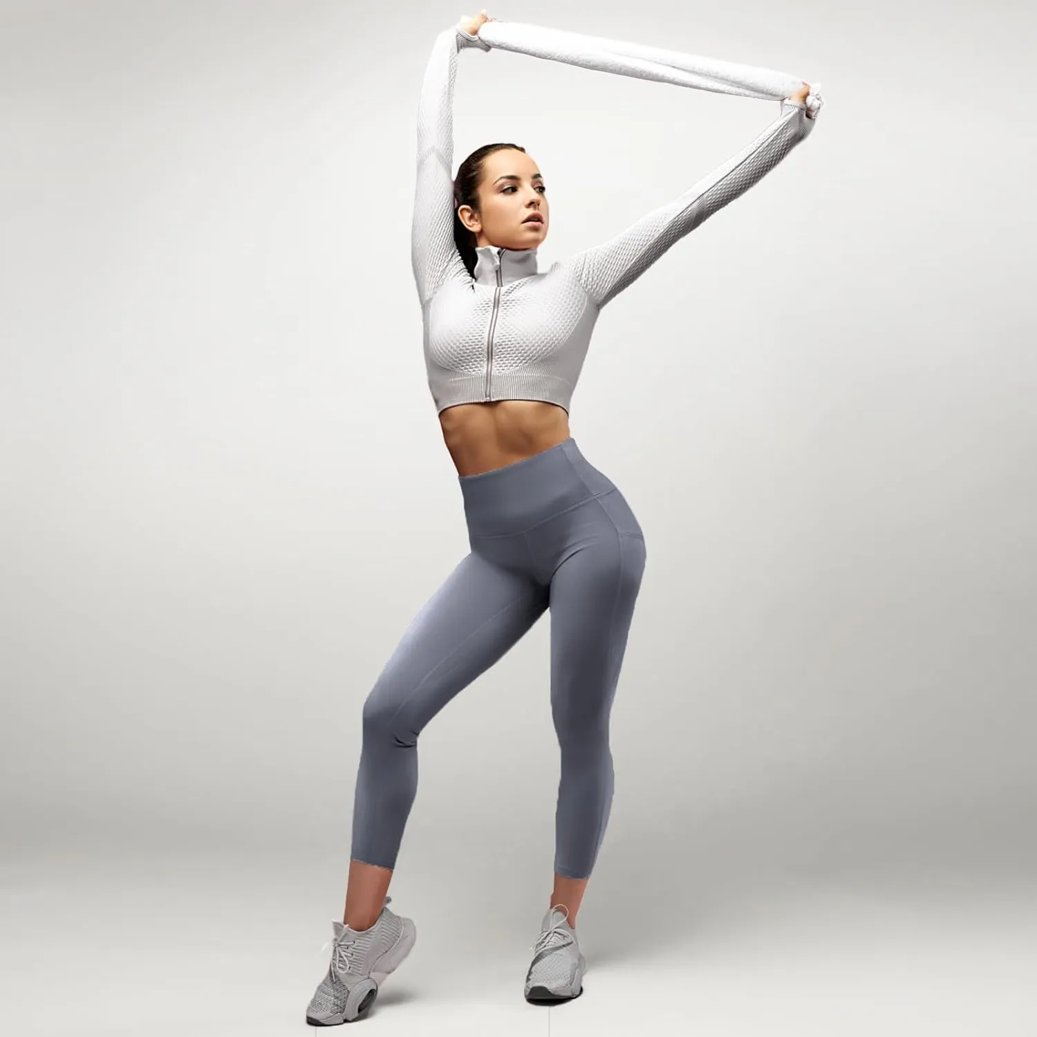 Leggings for Women, Upgraded High Waist Capri Yoga Leggings Workout Running Tummy with Pockets for Women
