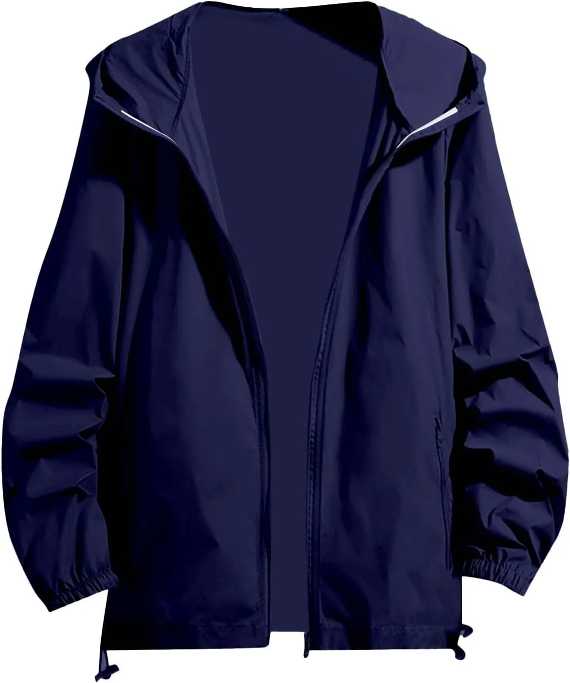 Mens Rain Jackets Waterproof with Hood Lightwieght Functional Hiking Windbreakers Fall Coats for Men Big and Tall