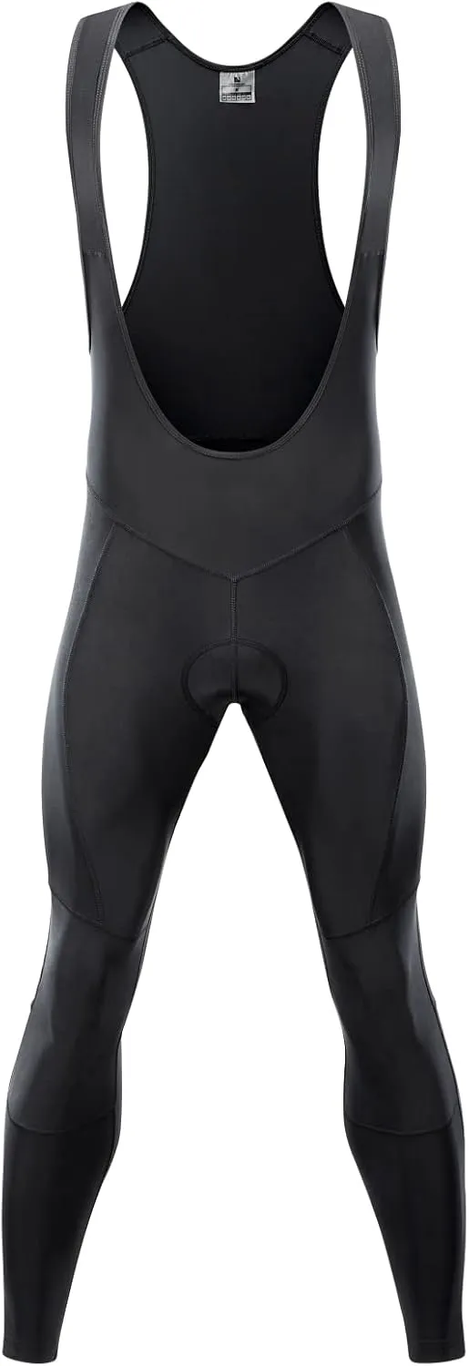 Przewalski Men's Cycling Bib Pants 4D Padded Bike Fleece Lined Thermal Biking Tights Leggings Riding Bicycle Pants