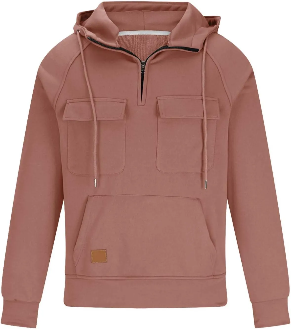 Tactical Sweatshirts Men Hoodies 1/4 Zip Winter Long Sleeve Workout Gym Cargo Pullover Sports Outdoor Winter Jacket