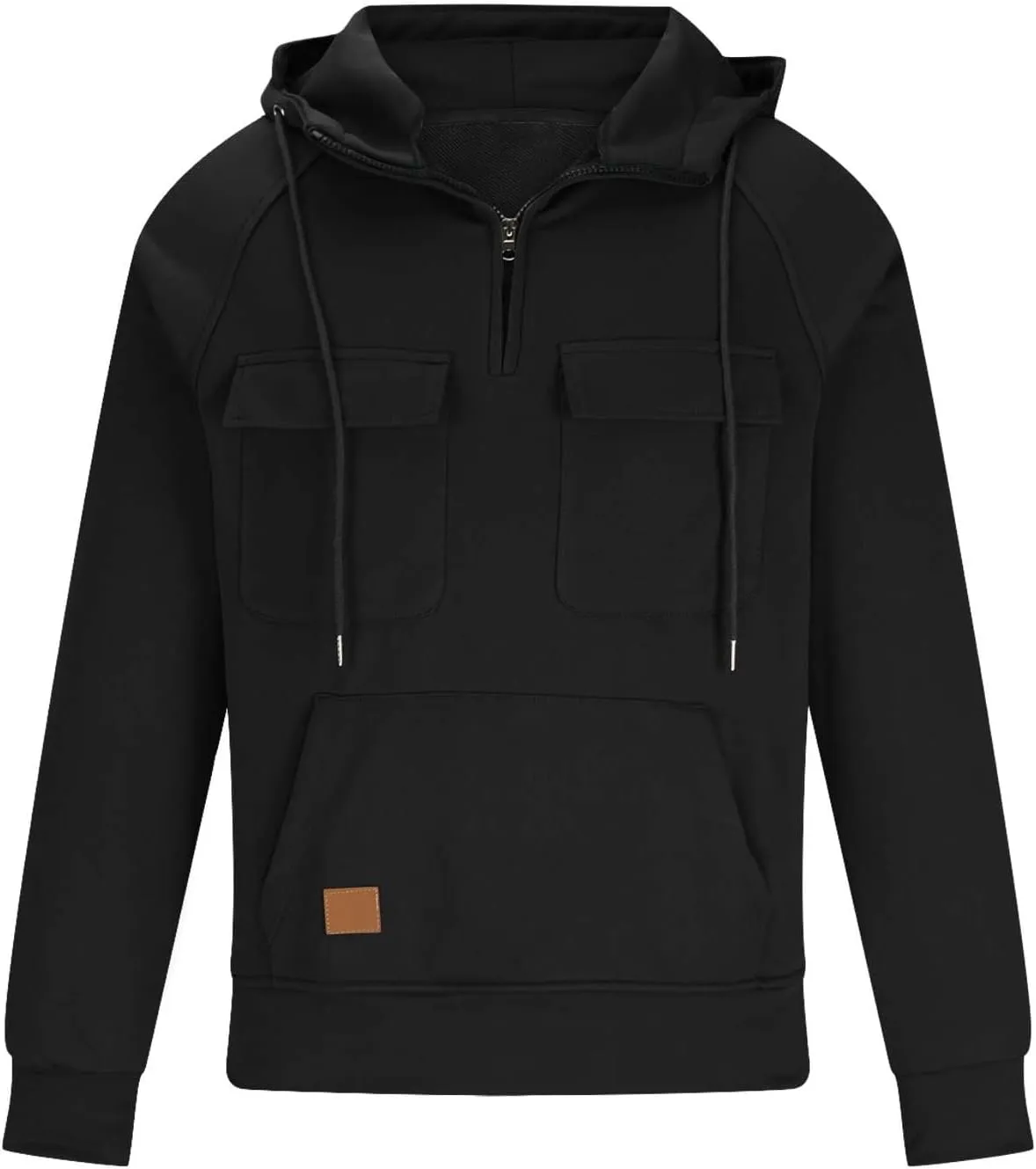 Tactical Sweatshirts Men Hoodies 1/4 Zip Winter Long Sleeve Workout Gym Cargo Pullover Sports Outdoor Winter Jacket