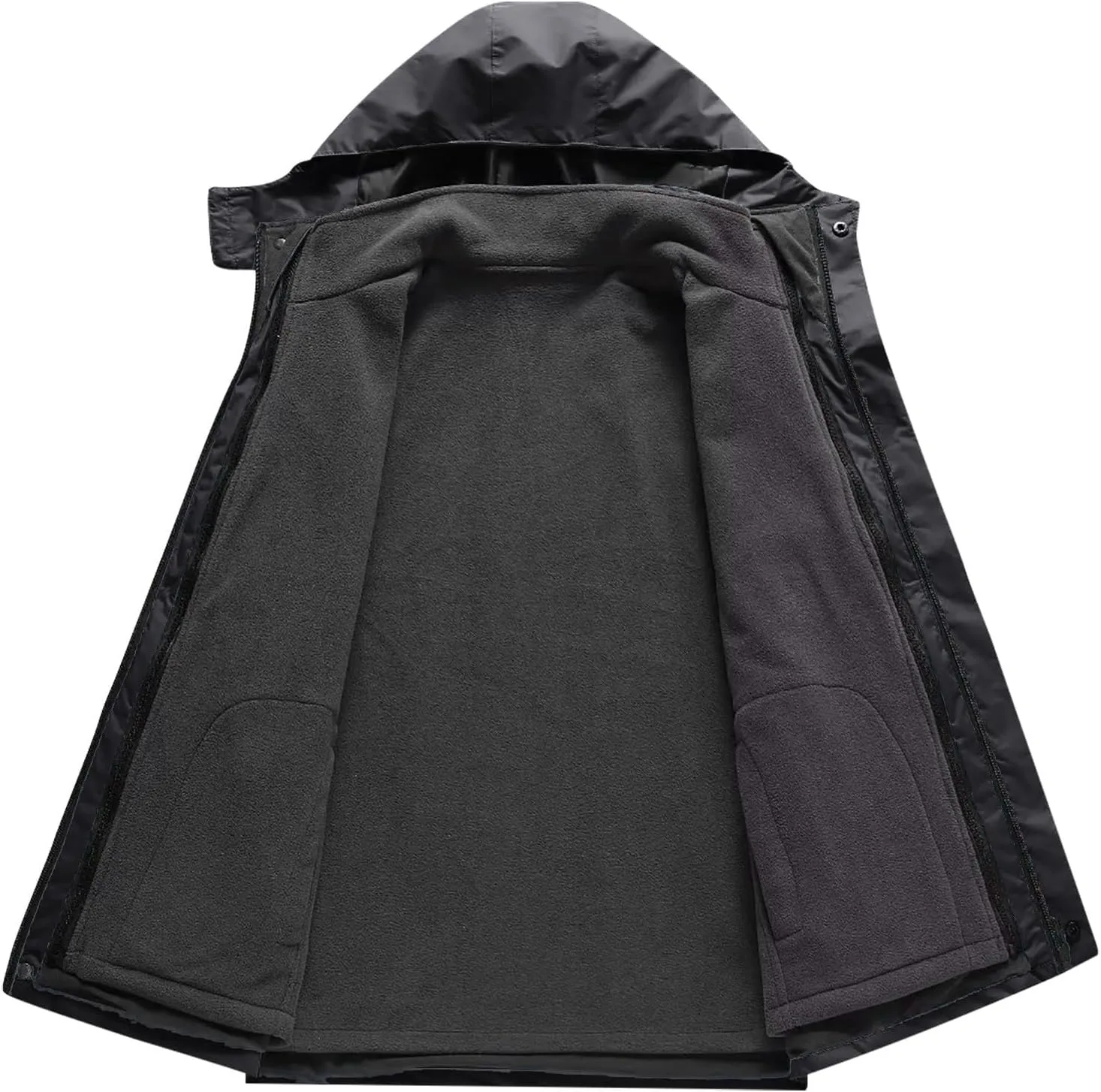 Women Men Hooded Rain Jackets Softshell Windproof Raincoat Long Sleeve Jacket Outdoor Hiking Windbreaker with Pockets