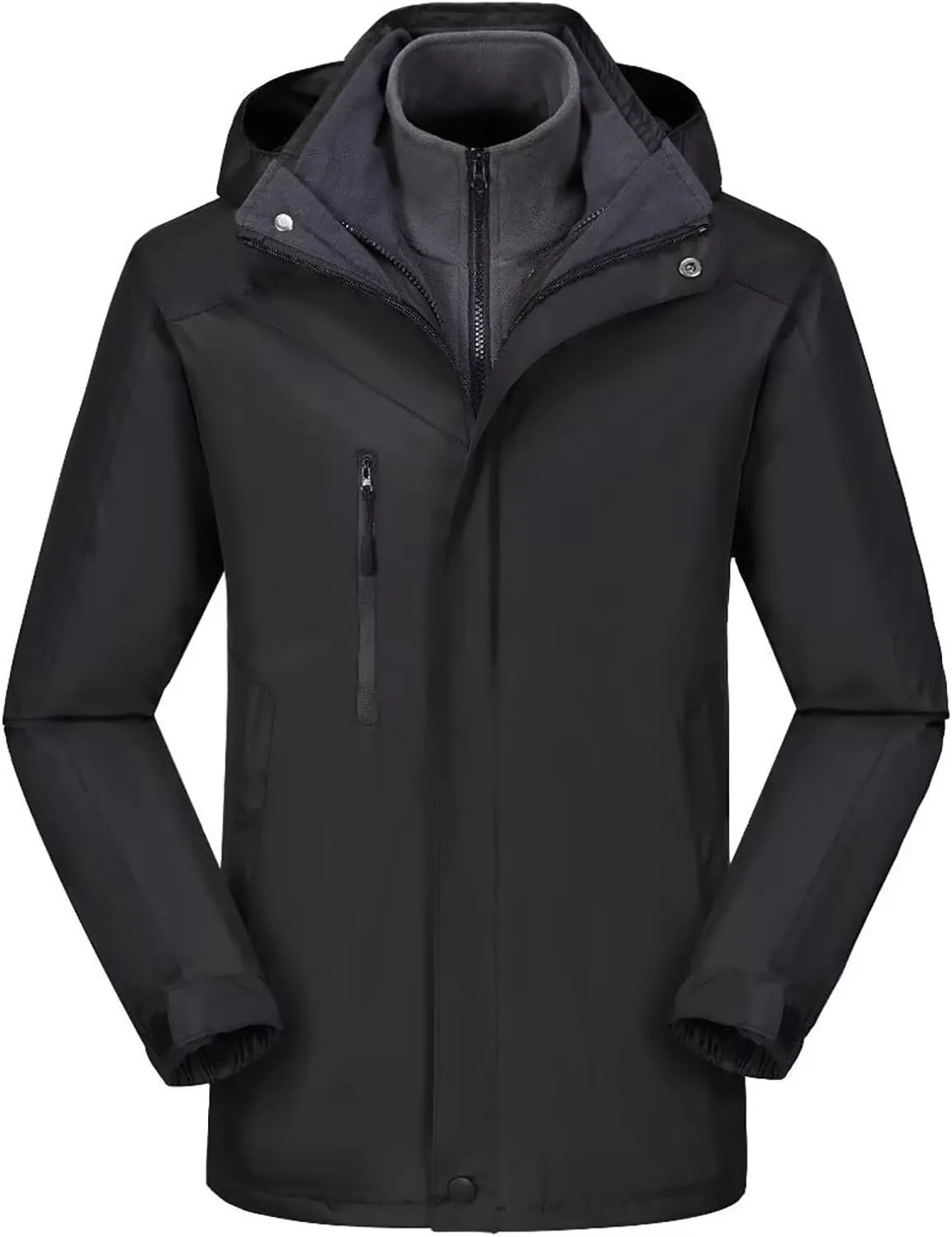 Women Men Hooded Rain Jackets Softshell Windproof Raincoat Long Sleeve Jacket Outdoor Hiking Windbreaker with Pockets