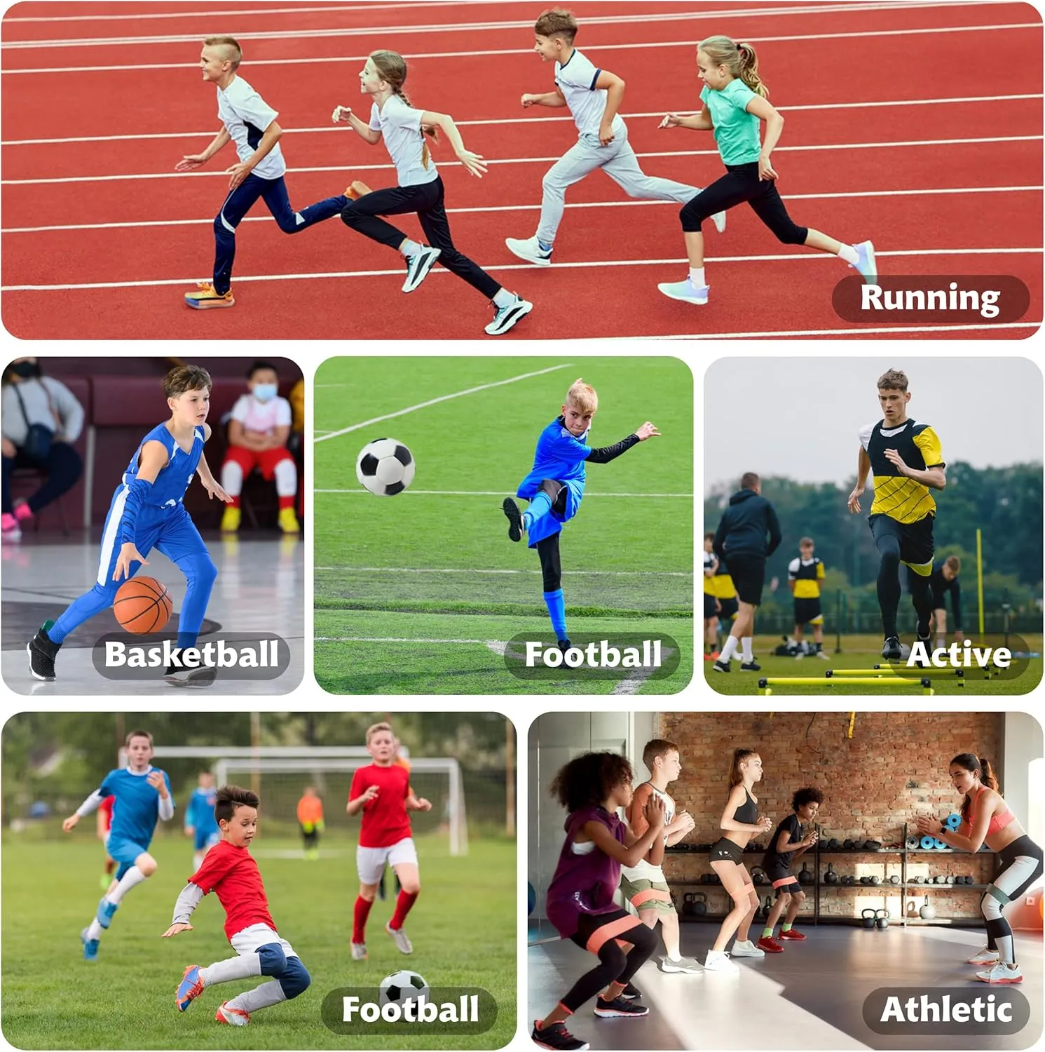 Youth Boys One Leg Compression Pants - 3/4 Kids Basketball Tights Girls Football Soccer Leggings Sports Base Layer