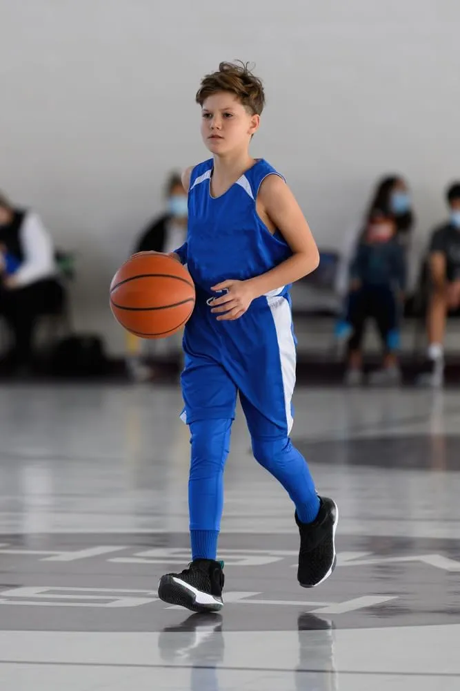 Youth Boys One Leg Compression Pants - 3/4 Kids Basketball Tights Girls Football Soccer Leggings Sports Base Layer
